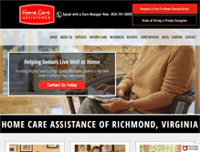 Tablet Screenshot of homecareassistancerichmond.com